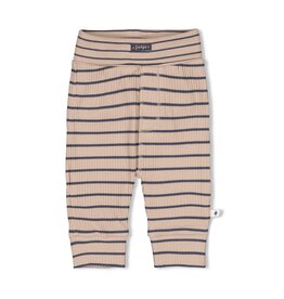 Feetje Broek rib met streep - Narwal Taupe