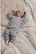 Feetje Broek gebreid - The Knits Blauw melange
