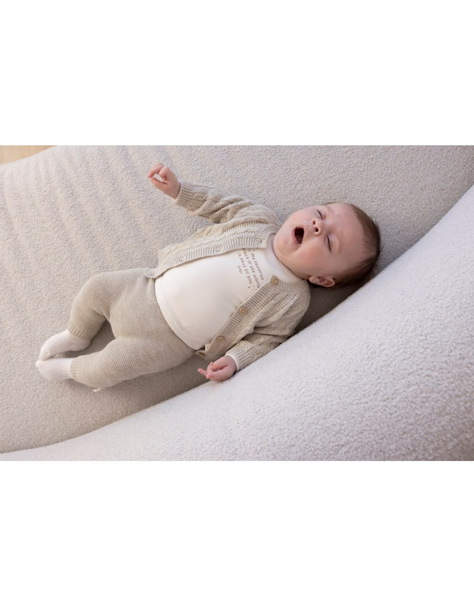 Feetje Broek gebreid - The Knits Taupe melange