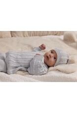 Feetje Mutsje gebreid - The Knits Blauw melange