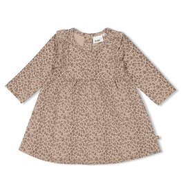 Feetje Jurk AOP - Better Together Taupe melange