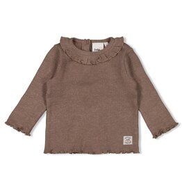 Feetje Longsleeve rib - Better Together Bruin melange