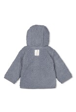 Feetje Bouclé omkeerbaar jasje met capuchon - Howdy Blauw