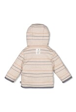 Feetje Bouclé omkeerbaar jasje met capuchon - Howdy Blauw