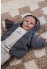 Feetje Bouclé omkeerbaar jasje met capuchon - Howdy Blauw
