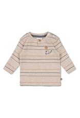 Feetje Longsleeve streep - Howdy Taupe melange