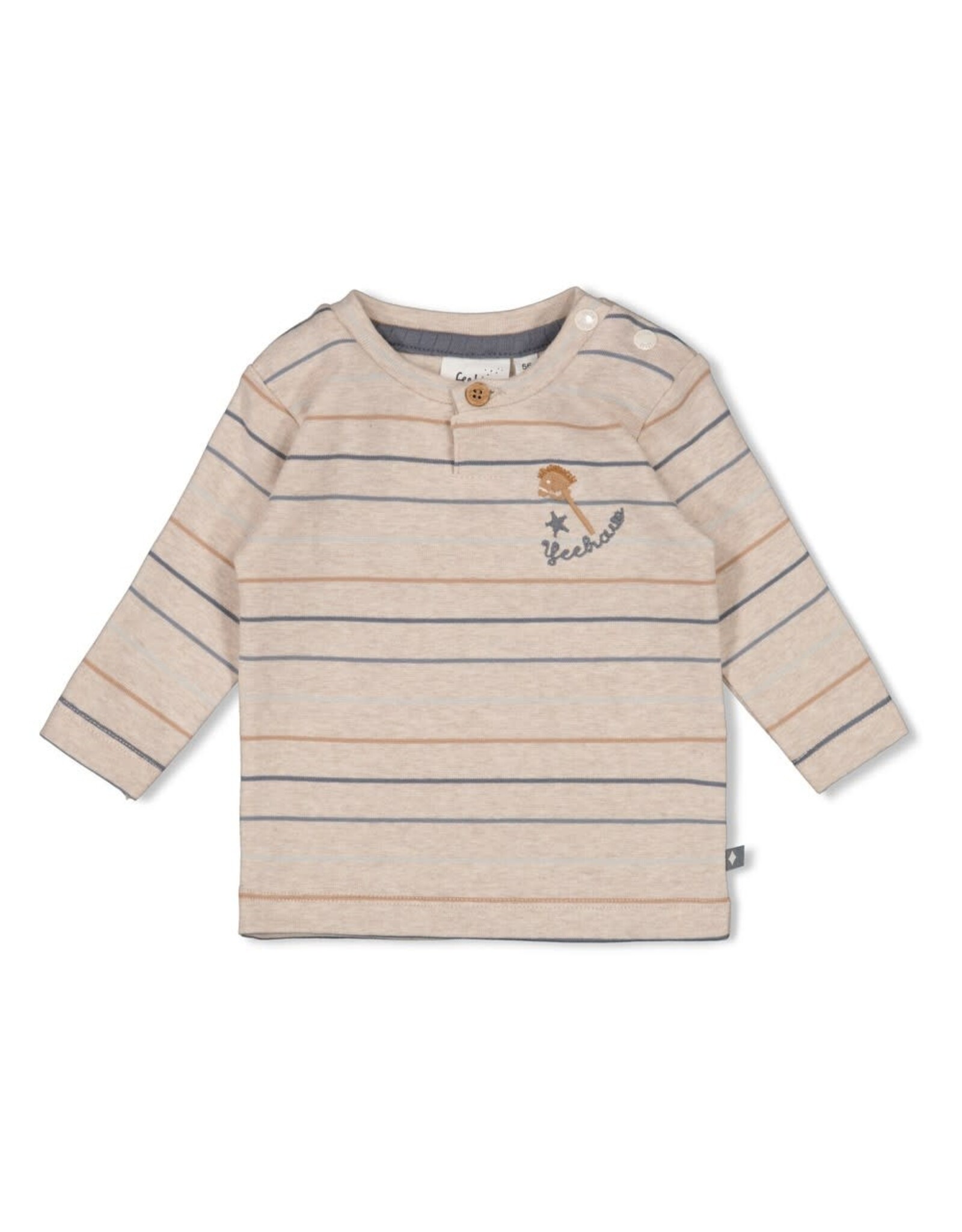 Feetje Longsleeve streep - Howdy Taupe melange