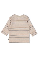 Feetje Longsleeve streep - Howdy Taupe melange