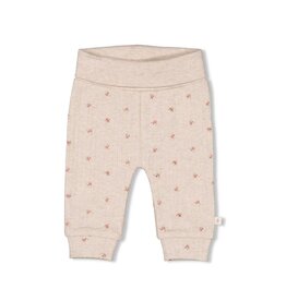 Feetje Broek rib AOP - Morning Sun Taupe melange