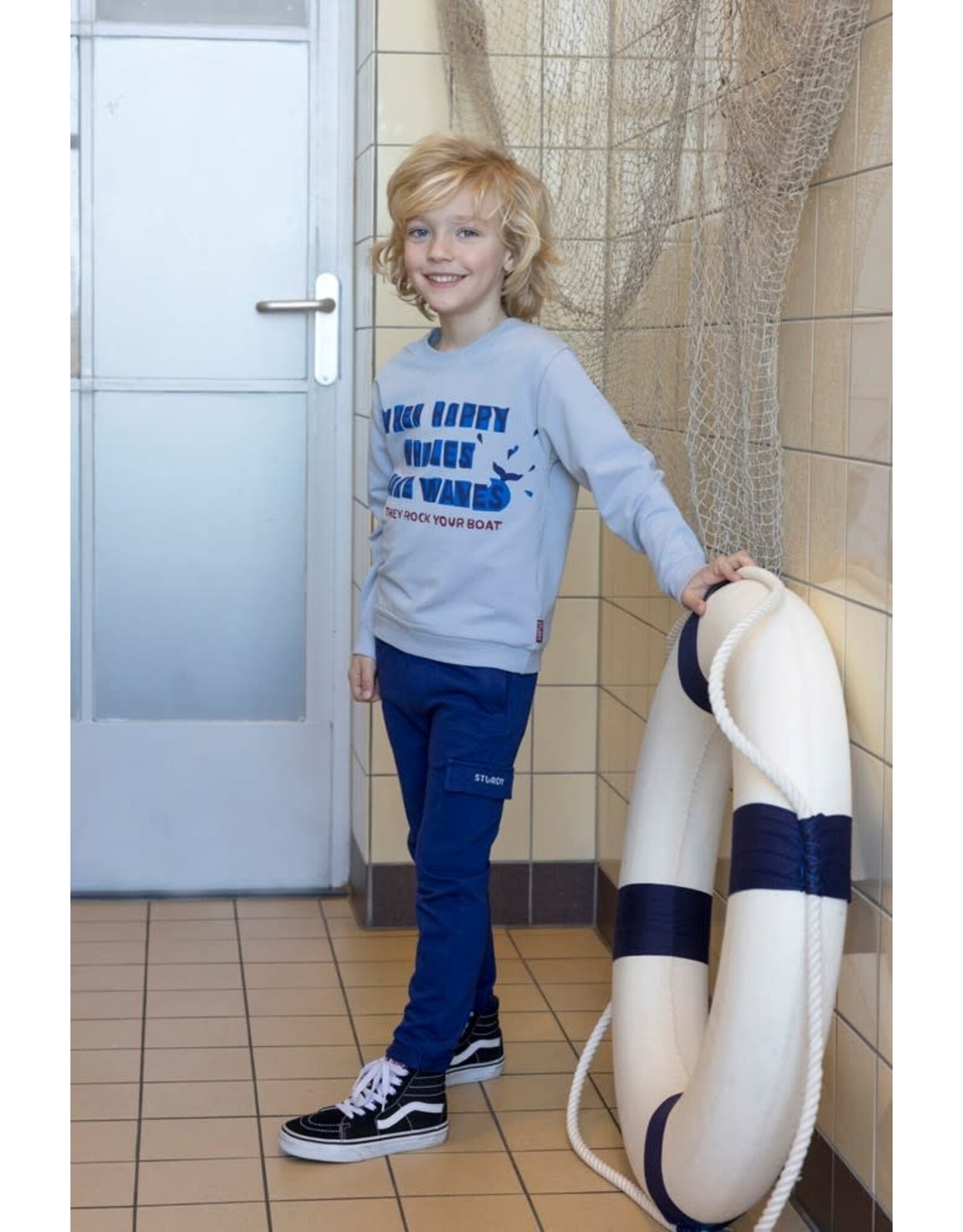 Sturdy Broek - Waves and Whales Kobalt