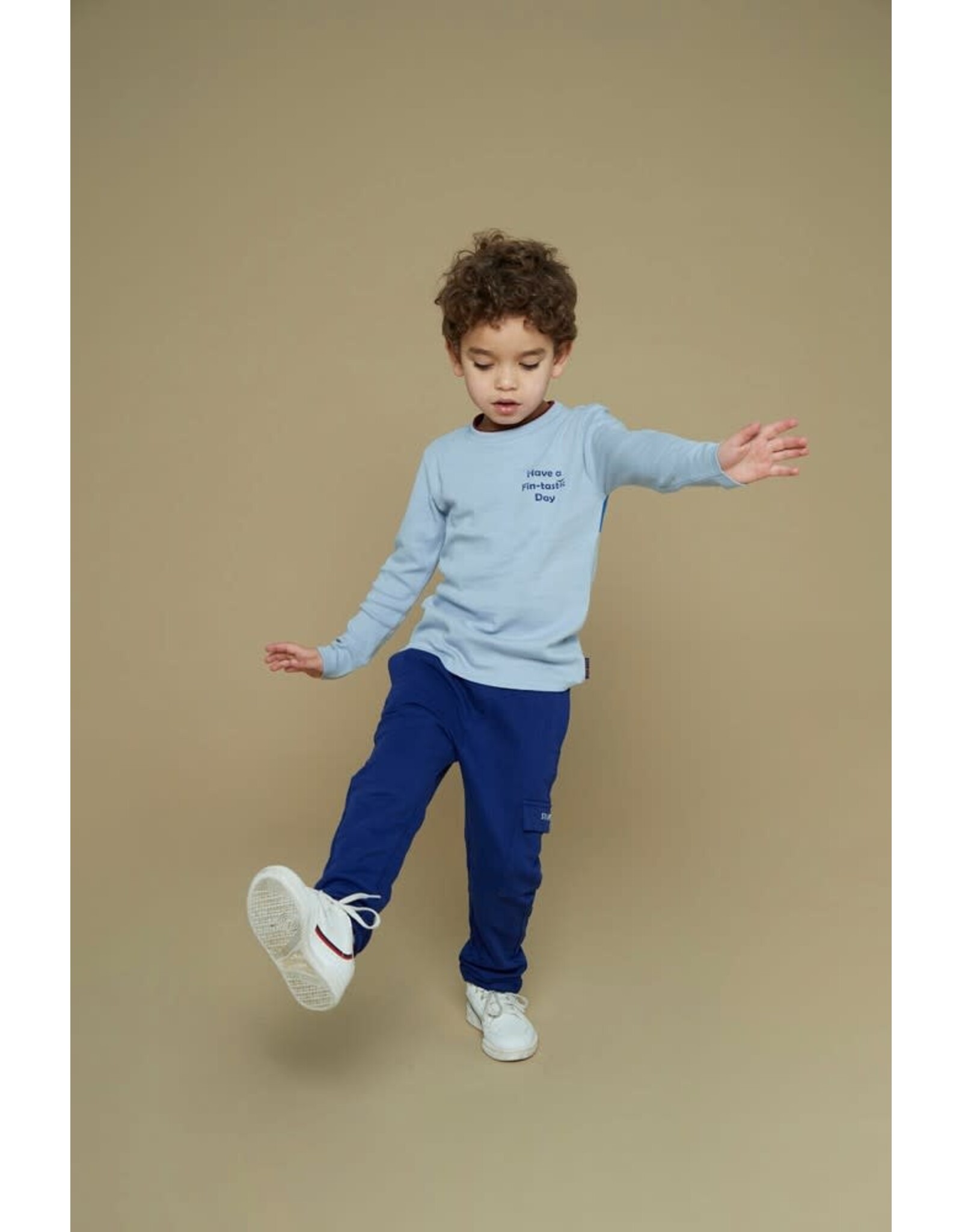 Sturdy Longsleeve - Waves and Whales Blauw