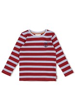 Sturdy Longsleeve rib met streep - Waves and Whales Bordeaux