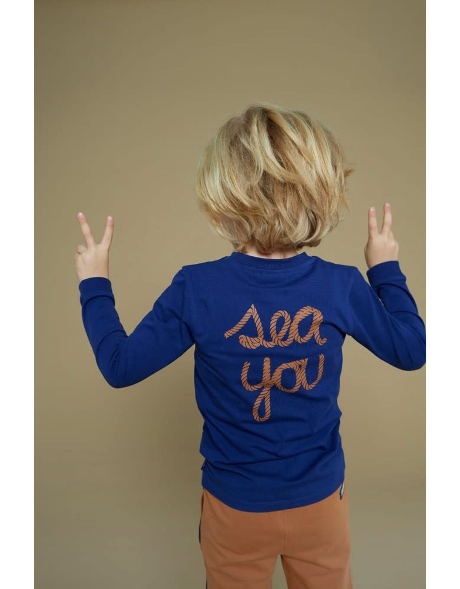 Sturdy Longsleeve - Waves and Whales Kobalt