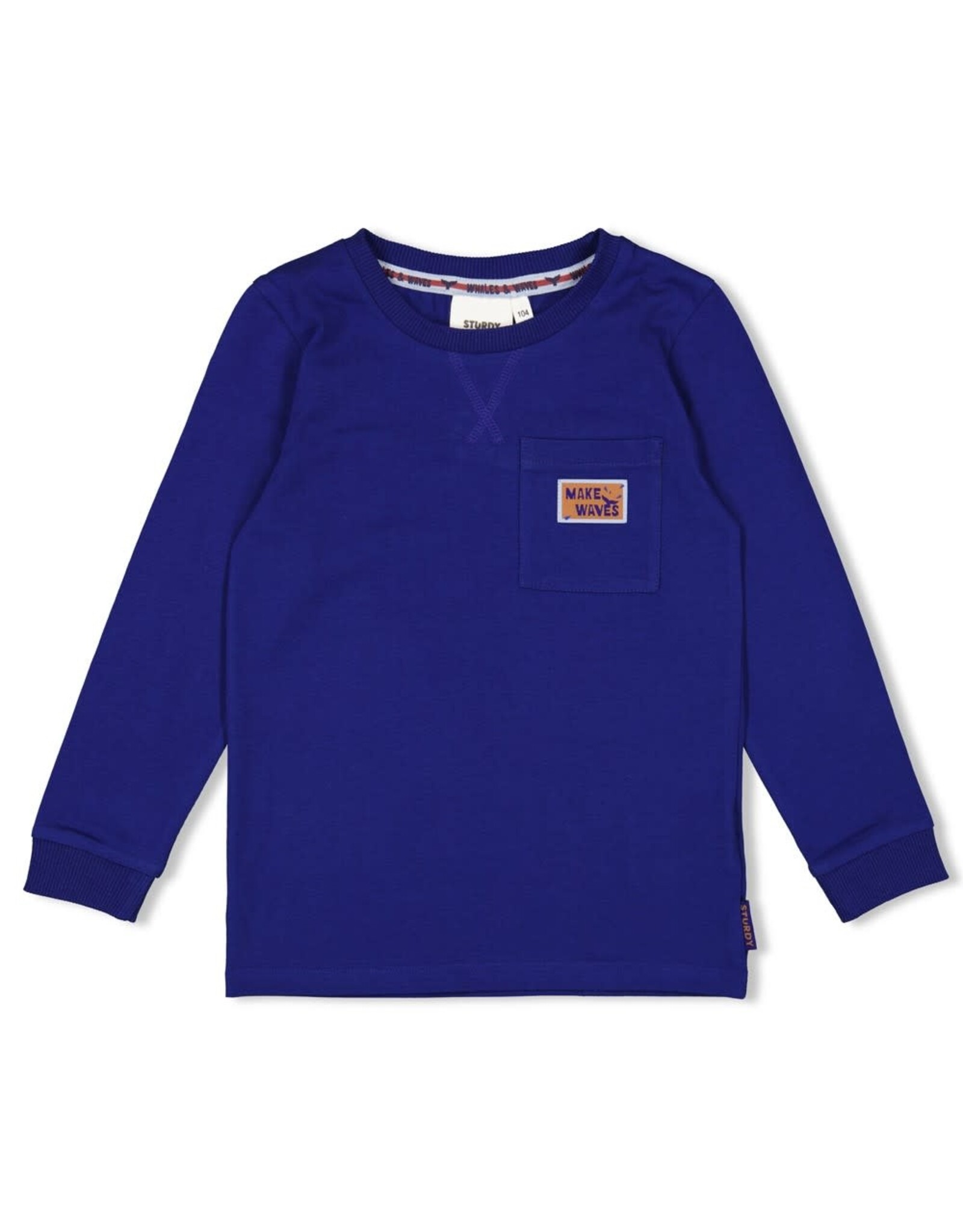 Sturdy Longsleeve - Waves and Whales Kobalt