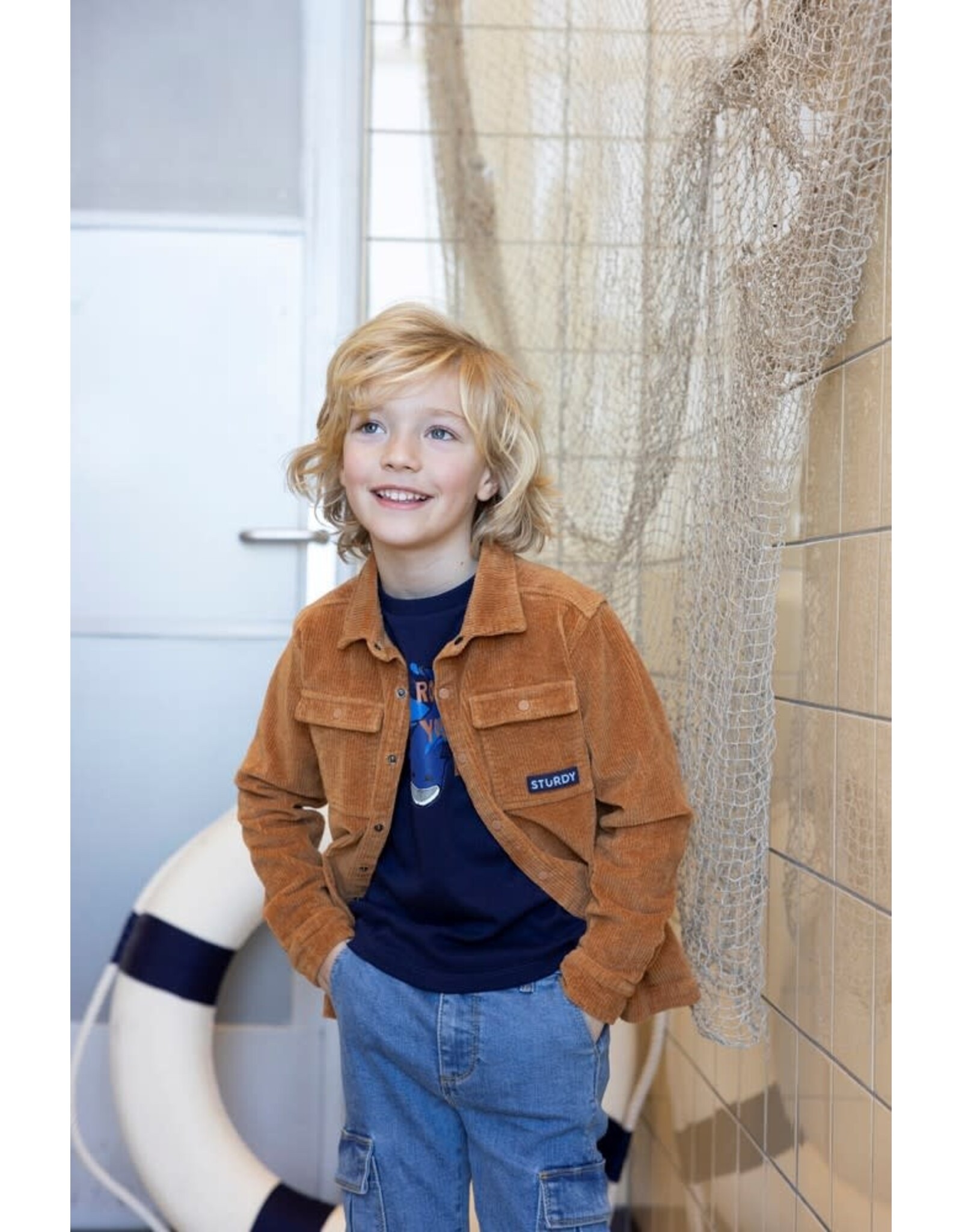 Sturdy Overhemd corduroy - Waves and Whales Hazelnoot