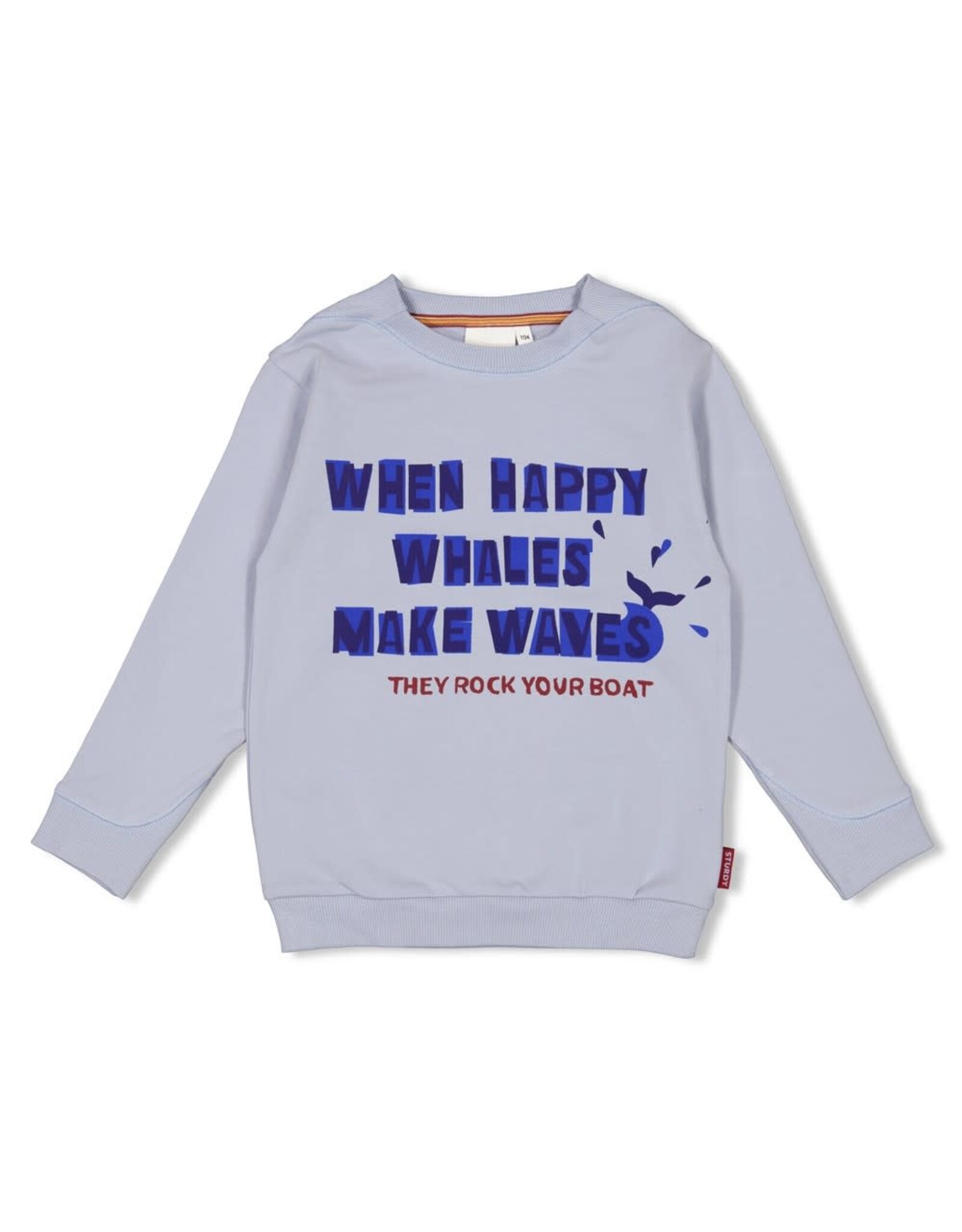 Sturdy Sweater - Waves and Whales Blauw