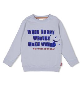 Sturdy Sweater - Waves and Whales Blauw
