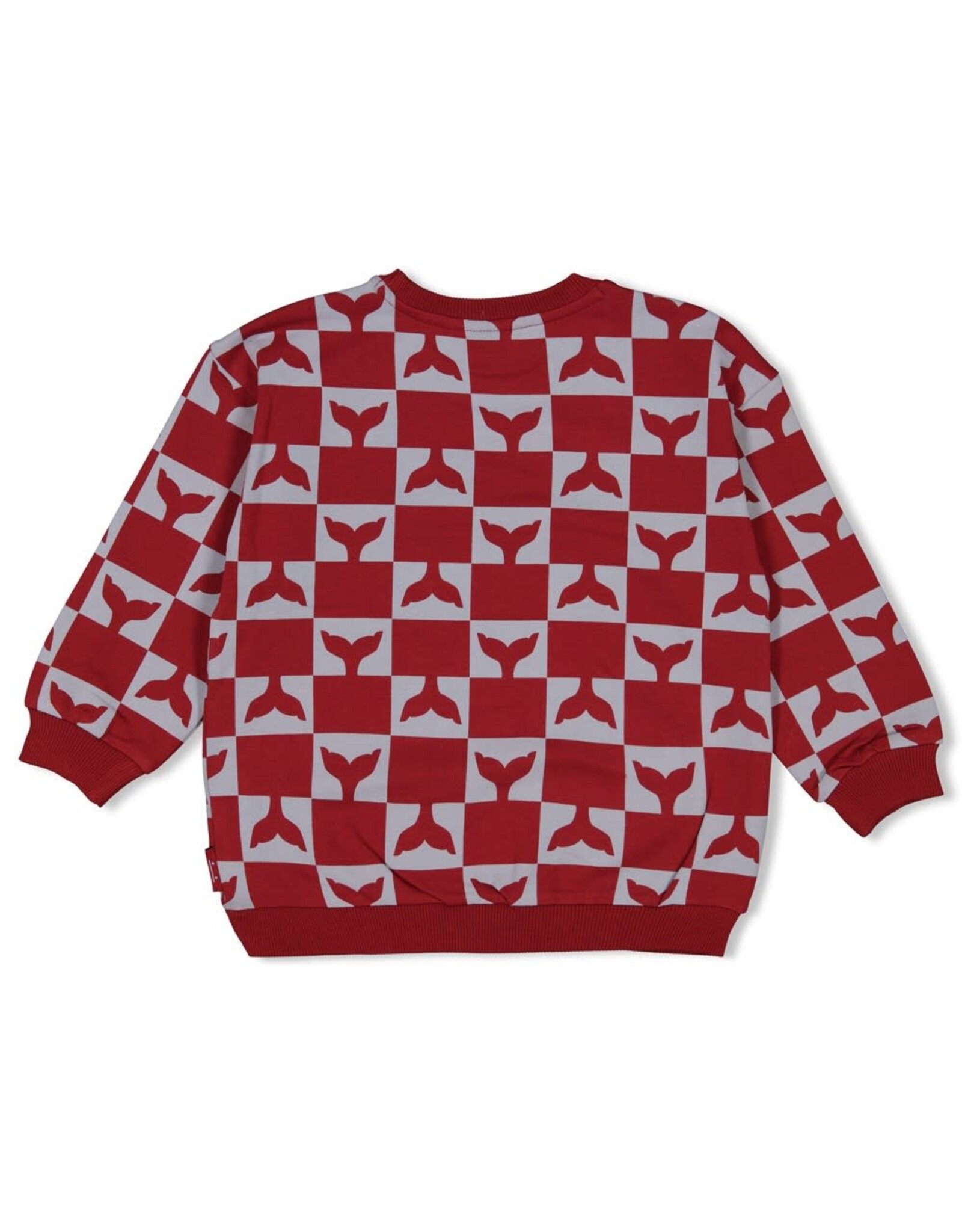 Sturdy Sweater AOP - Waves and Whales Bordeaux