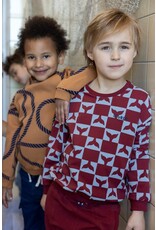 Sturdy Sweater AOP - Waves and Whales Bordeaux