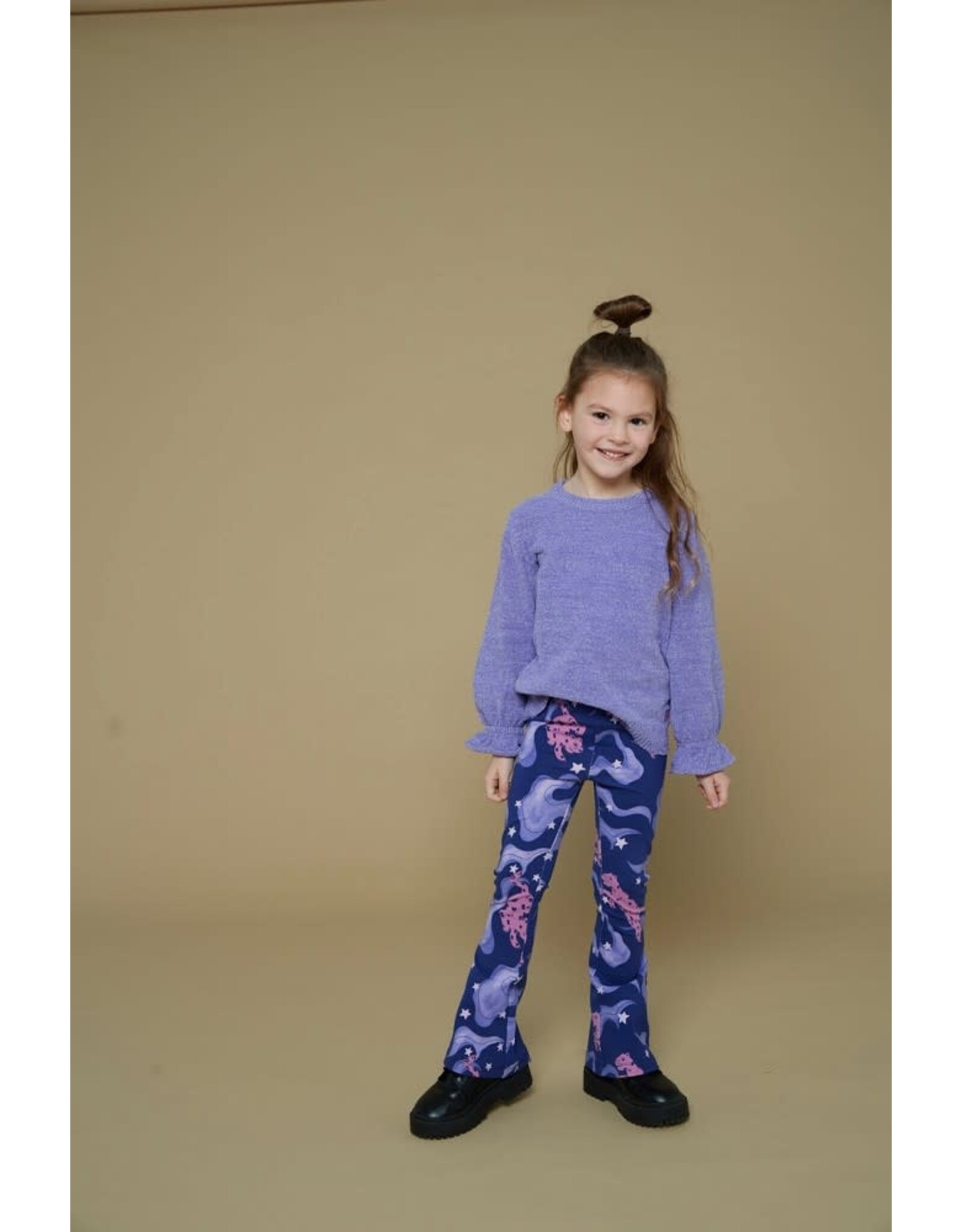 Jubel Flared broek AOP - Wild Soul Indigo