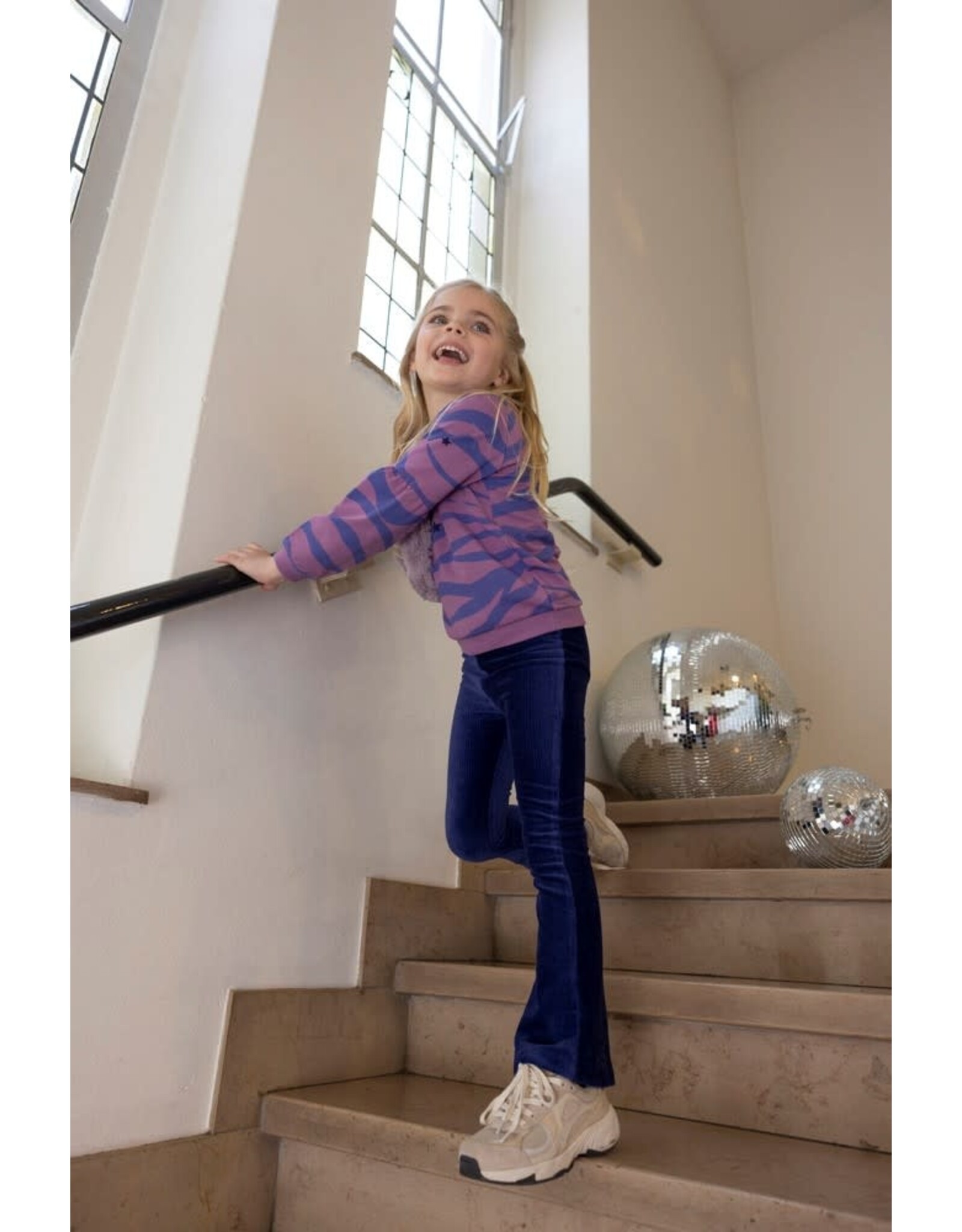 Jubel Flared broek velours rib - Wild Soul Indigo