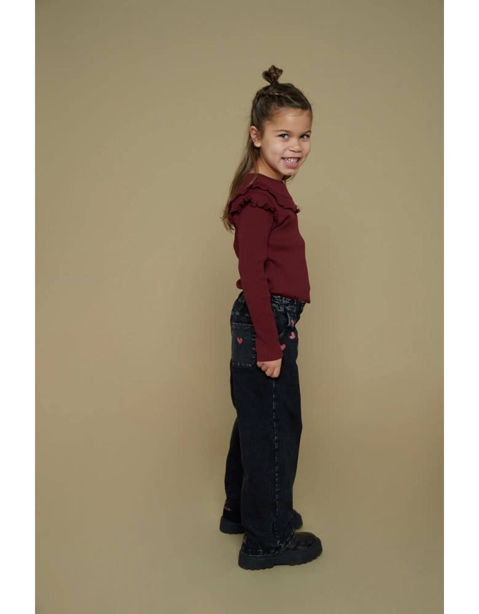 Jubel Culotte denim look - Queen Of Hearts Antraciet