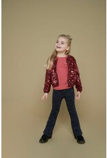 Jubel Flared broek AOP - Queen Of Hearts Antraciet