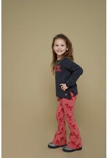 Jubel Flared broek AOP - Queen Of Hearts Roze