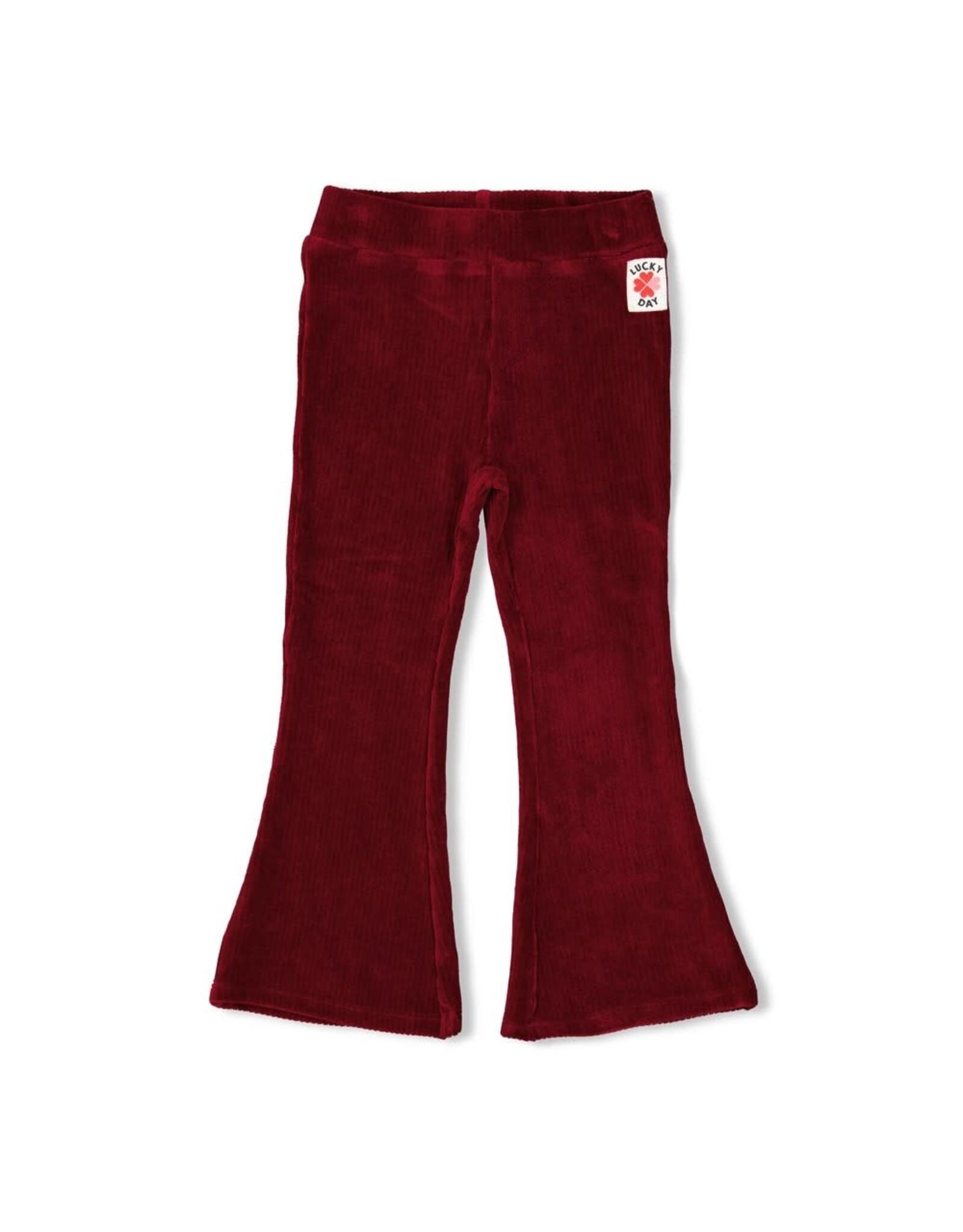 Jubel Flared broek velours rib - Queen Of Hearts Bordeaux