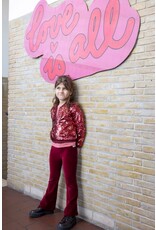 Jubel Flared broek velours rib - Queen Of Hearts Bordeaux