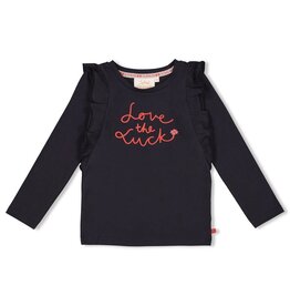Jubel Longsleeve ruches - Queen Of Hearts Antraciet