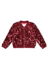 Jubel Pailetten bomberjack - Queen Of Hearts Bordeaux