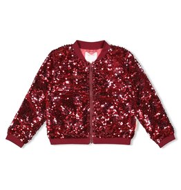 Jubel Pailetten bomberjack - Queen Of Hearts Bordeaux