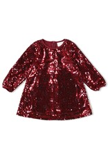 Jubel Pailetten jurk - Queen Of Hearts Bordeaux