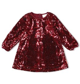 Jubel Pailetten jurk - Queen Of Hearts Bordeaux