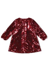 Jubel Pailetten jurk - Queen Of Hearts Bordeaux