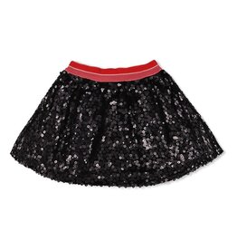 Jubel Pailetten rok - Queen Of Hearts Antraciet