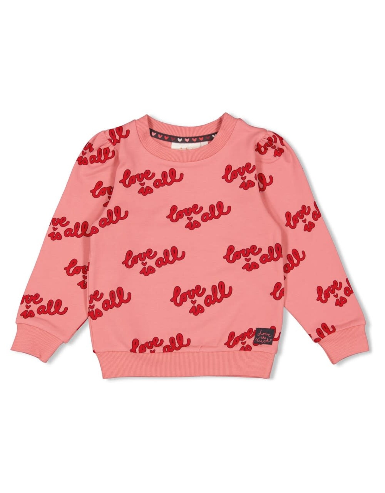Jubel Sweater AOP - Queen Of Hearts l.Roze