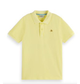 Scotch & Soda Garment-dyed pique polo BRIGHT YELLOW
