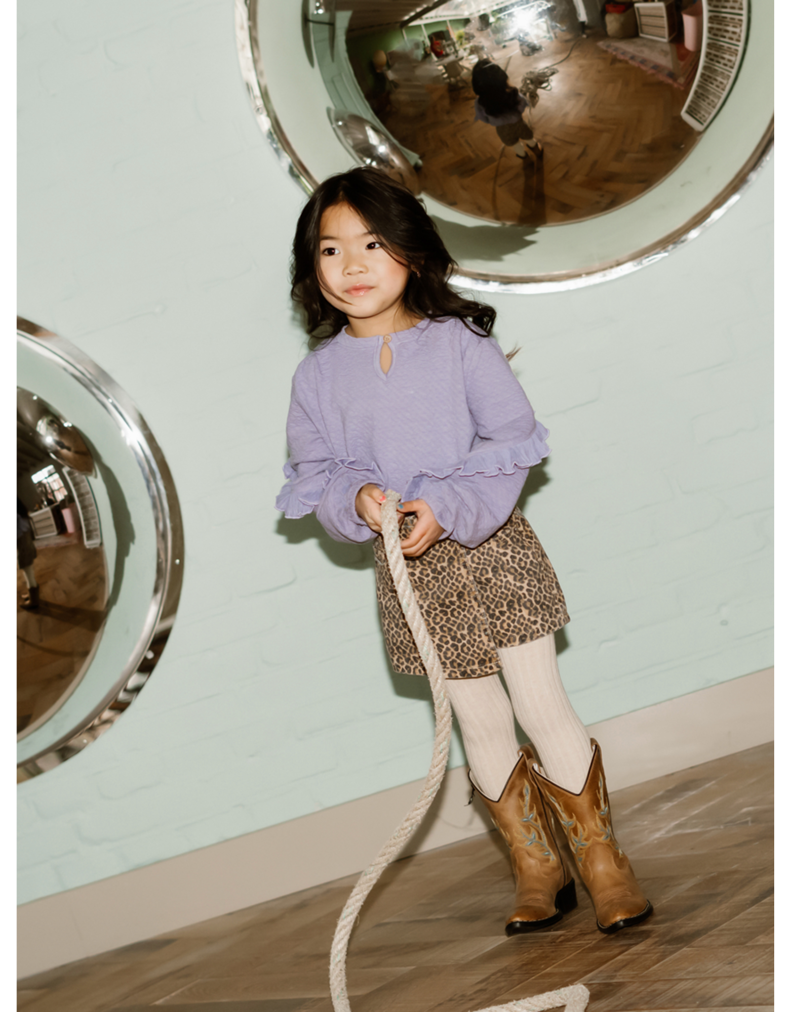 Daily7 Twill Skort Animal  Latte Sand