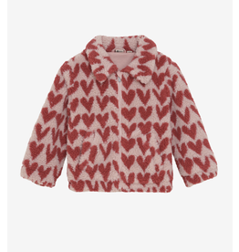 Daily7 Teddy Jacket Heart Pale Mauve