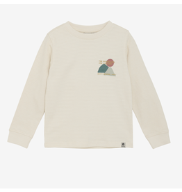 Daily7 T-shirt Longsleeve Chest Print Sandshell