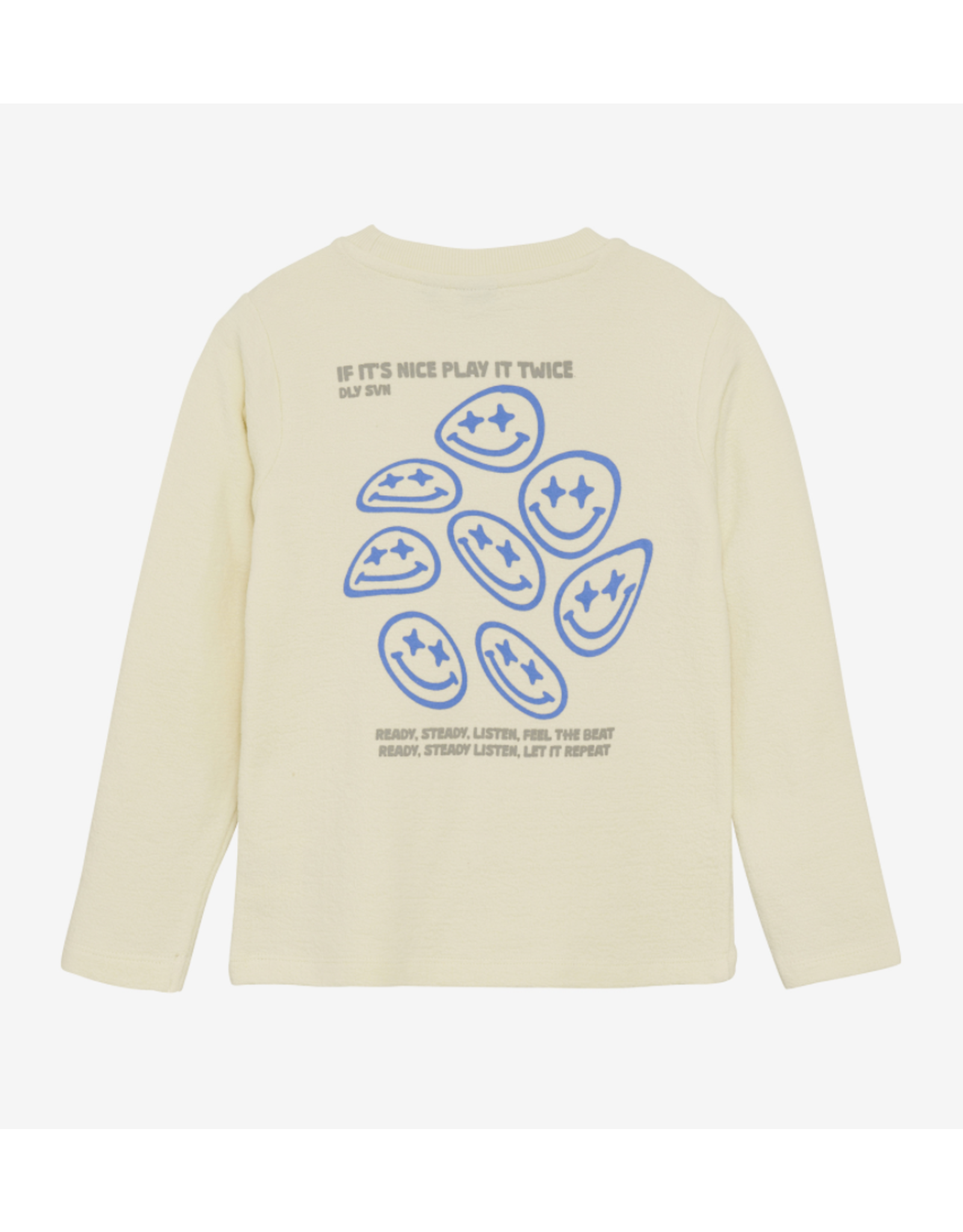Daily7 T-shirt Longsleeve Backprint Off White W25