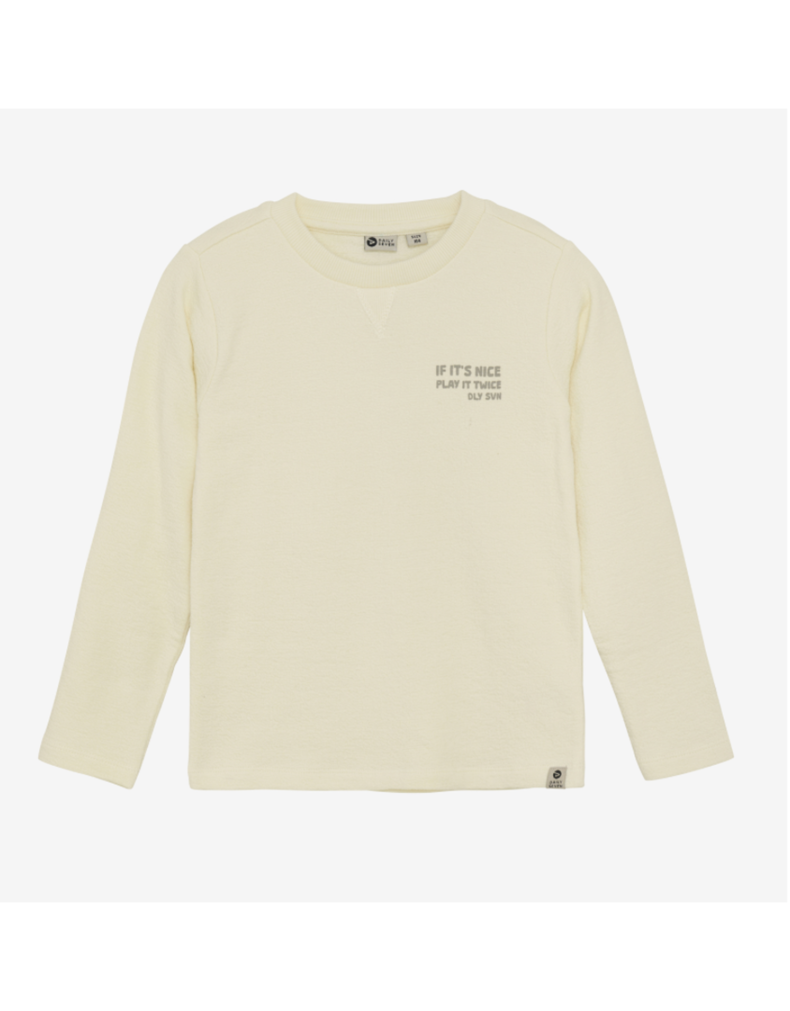 Daily7 T-shirt Longsleeve Backprint Off White W25