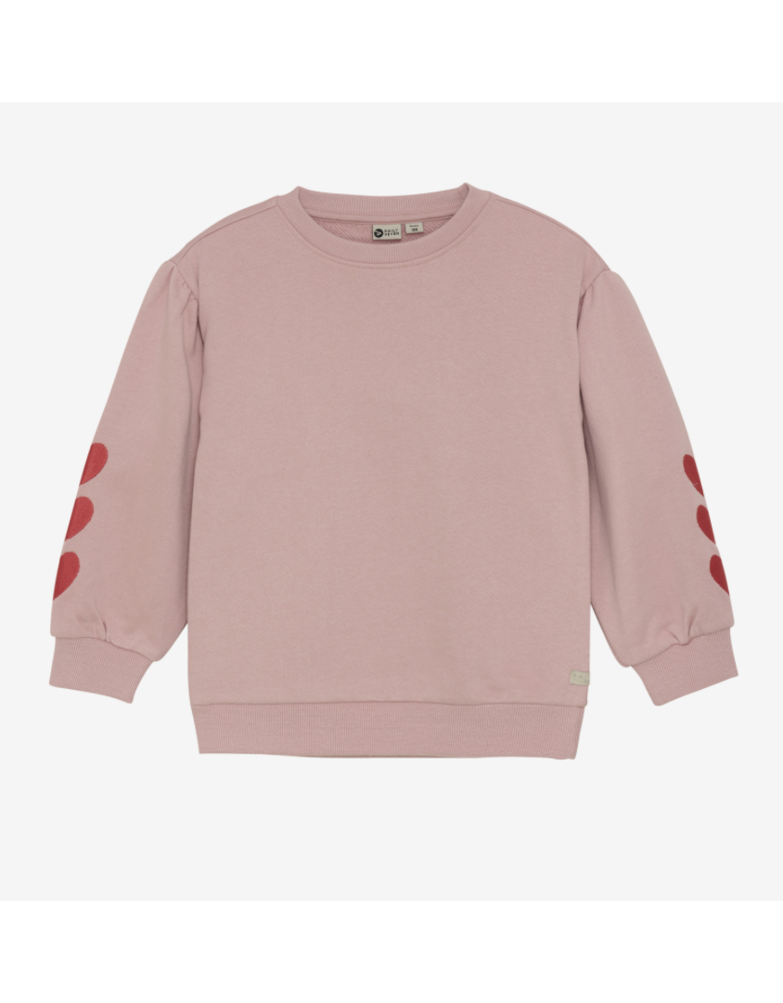 Daily7 Sweater Heart Embroidery Pale Mauve