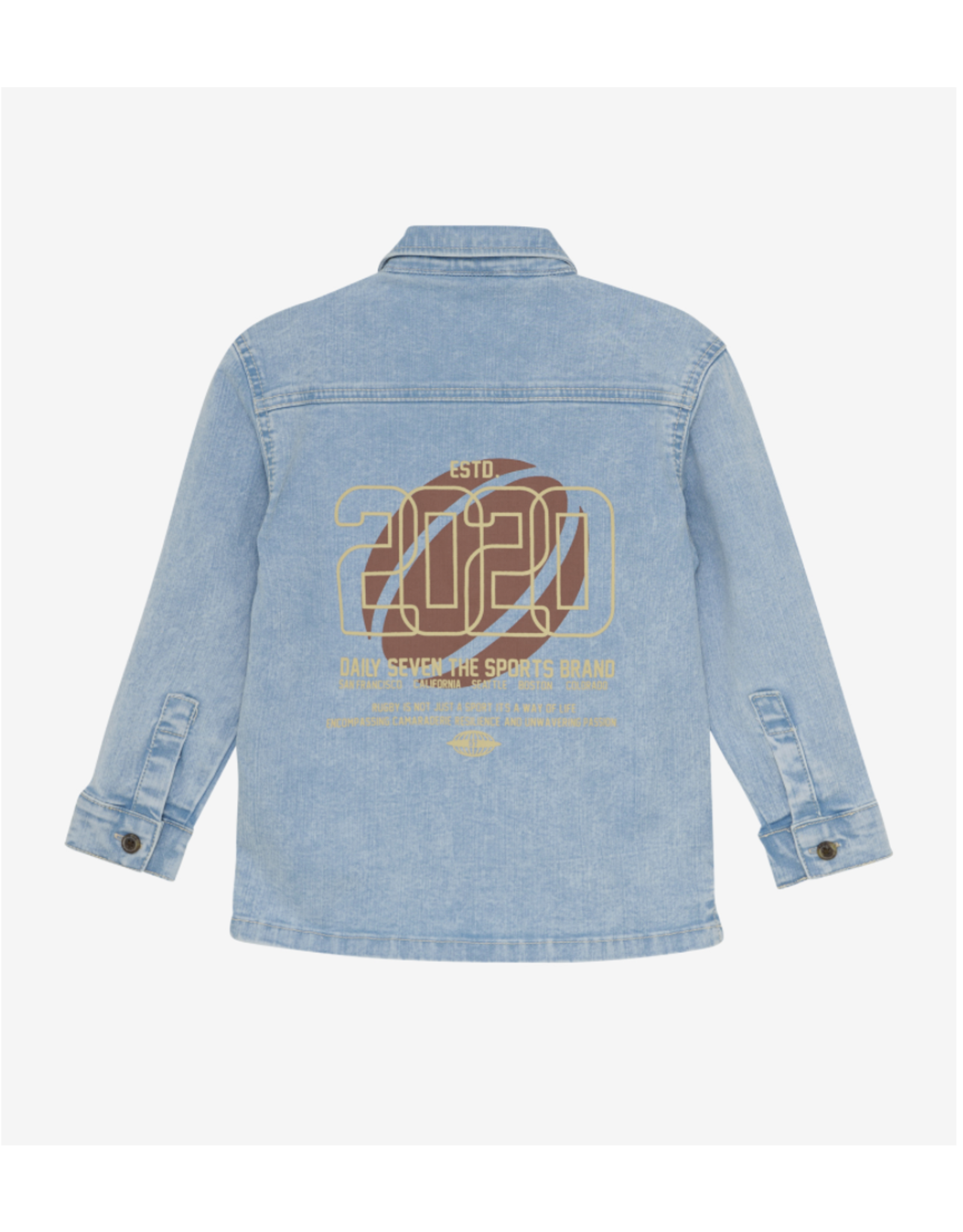 Daily7 Denim Shirt Backprint Denim W25