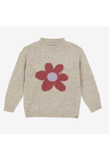 Daily7 Knitted Sweater Flower Pale Mauve