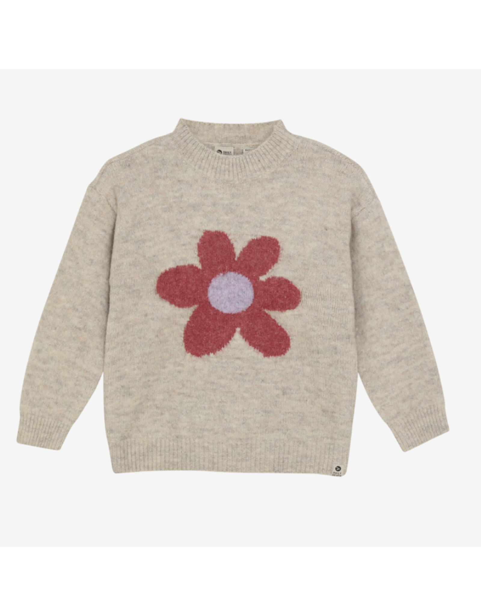 Daily7 Knitted Sweater Flower Pale Mauve