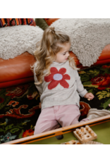 Daily7 Knitted Sweater Flower Pale Mauve