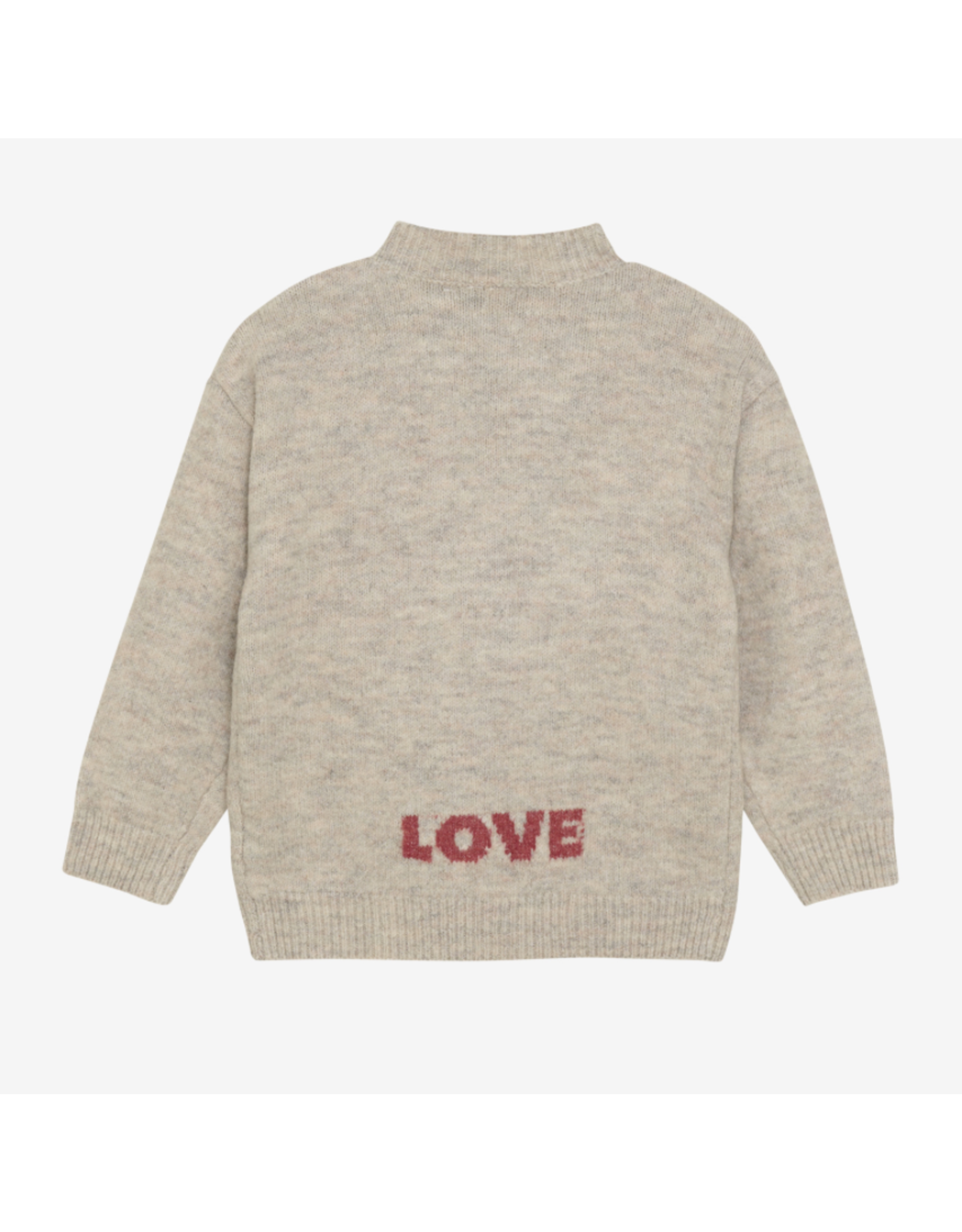 Daily7 Knitted Sweater Flower Pale Mauve